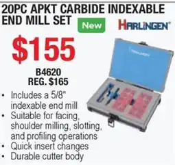 Busy Bee Tools Harlingen 20pc apkt carbide indexable end mill set offer