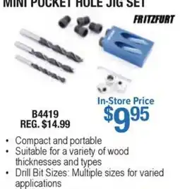 Busy Bee Tools Fritzfurt mini pocket hole jig set offer