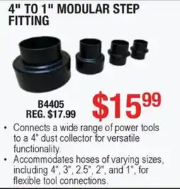 Busy Bee Tools 4" to 1" modular step fitting offer