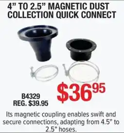 Busy Bee Tools Magnetic dust collection quick connect offer