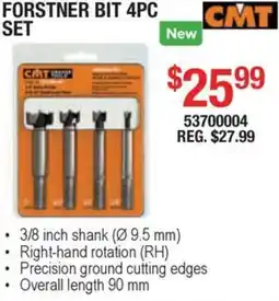 Busy Bee Tools CMT forstner bit 4pc set offer