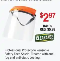 Busy Bee Tools Professional Protection Reusable Safety Face Shield offer