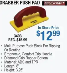 Busy Bee Tools Milescraft grabber push pad offer