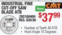 Busy Bee Tools CMT industrial fine cut-off saw blade atb offer