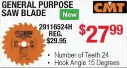 Busy Bee Tools CMT general purpose saw blade offer