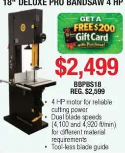 Busy Bee Tools Bandsaw 18" Deluxe Pro offer