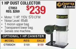 Busy Bee Tools CrafteX 1 hp dust collector offer