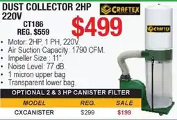 Busy Bee Tools CrafteX dust collector 2hp offer