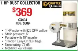 Busy Bee Tools CrafteX 1 hp dust collector offer