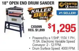 Busy Bee Tools Craftex 18" open end drum sander offer