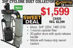 Busy Bee Tools CrafteX 3hp cyclone dust collector offer