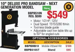 Busy Bee Tools Burybestools 10" deluxe pro bandsaw offer