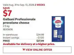 Costco Galbani professionale provolone cheese offer