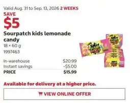 Costco Sourpatch kids lemonade candy offer