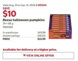 Costco Reese halloween pumpkins offer