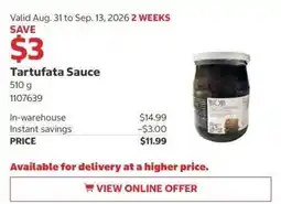 Costco Micora Tartufata Sauce offer