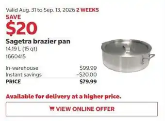 Sagetra brazier pan