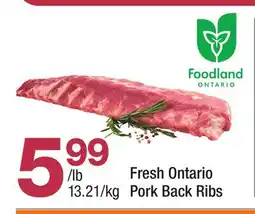 Highland Farms Fresh Ontario Pork Back Ribs offer