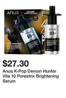 Sephora Anua K-Pop Demon Hunter Vita 10 Porestrix Brightening Serum offer