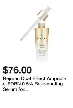 Sephora Rejuran Dual Effect Ampoule c-PDRN 0.5% Rejuvenating Serum for Visible Firmness & Barrier Support offer