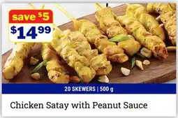 M & M Food Market Chicken Satay with Peanut Sauce offer