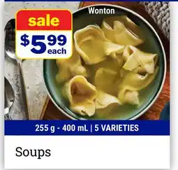 M & M Food Market Soups offer