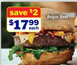 M & M Food Market Angus Beef Burgers offer