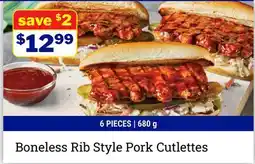 M & M Food Market Boneless Rib Style Pork Cutlettes offer