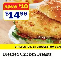 M & M Food Market Crispy Breaded Chicken Breasts offer