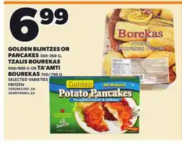 Loblaws GOLDEN BLINTZES OR PANCAKES, 300-368 G, TZALIS BOUREKAS, 600/800 G OR TA'AMTI BOUREKAS, 700/799 G offer