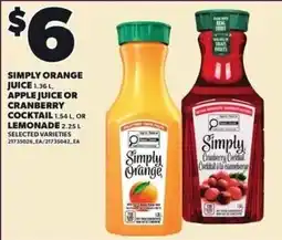 Loblaws Simply orange juice offer