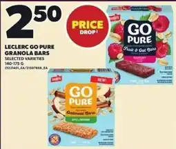 Loblaws Leclerc go pure granola bars offer