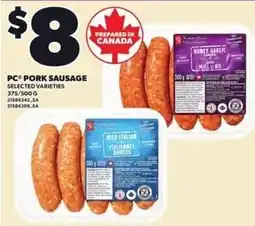 Loblaws PC pork sausage offer