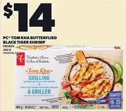 Loblaws PC Tom Kha Butterflied Black Tiger Shrimp offer