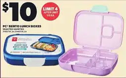 Loblaws PC bento lunch boxes offer