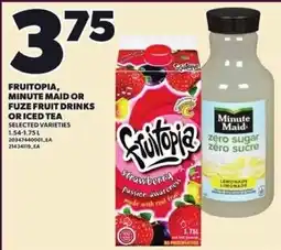 Loblaws Fruitopia minute maid or fuze fruit drinks or iced tea offer