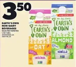 Loblaws Earth's Own non-dairy beverages offer