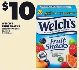 Loblaws Welch's fruit snacks offer
