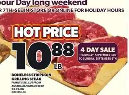 Loblaws Boneless Striploin Grilling Steak offer