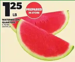 Loblaws Watermelon quarters offer
