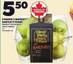 Loblaws Farmer's Market Bartlett pears offer