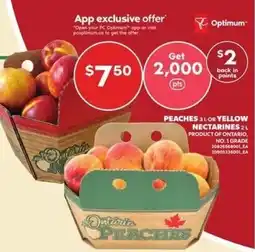 Loblaws Ontario peaches offer