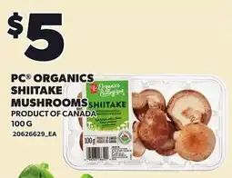 Loblaws Pc organics shiitake mushrooms offer