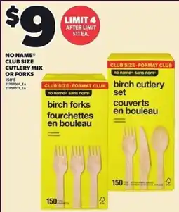 Loblaws No Name birch cutlery set offer