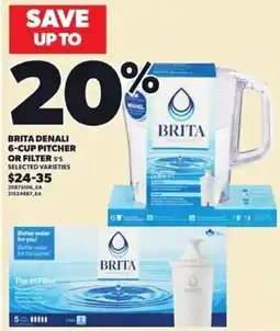 Loblaws Brita denali 6-cup pitcher or filter offer