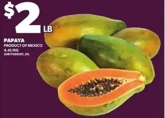 Loblaws Papaya offer