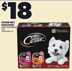 Loblaws Cesar wet dog food selected varieties offer
