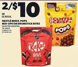 Loblaws Nestle minis, pops, mix-ups or drumstick bites offer
