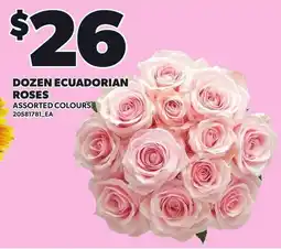 Loblaws Dozen Ecuadorian Roses offer