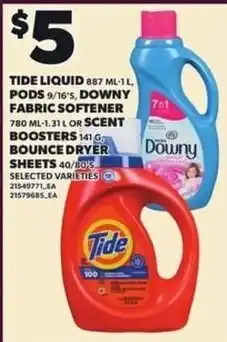 Loblaws Tide liquid pods or downy fabric softener offer